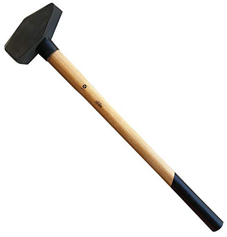 Schlosserhammer 5kg mit Holzstiel und Stielschutz 80cm Länge Werkstatthammer Vorschlaghammer