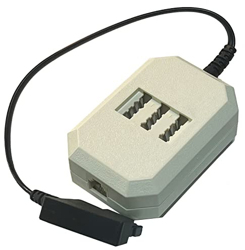 G-TELWARE® (Slim Version Analog-Adapter/Splitter TAE F-Western-Stecker auf TAE Buchse NFF N-NFF und RJ11, 0,2 Meter (F-NFF, 0,2M)