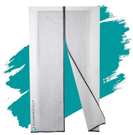 Scorprotect® Vlies Staubschutztür Magnet mit Magnetstreifen-Verschluss 210 x 110 cm