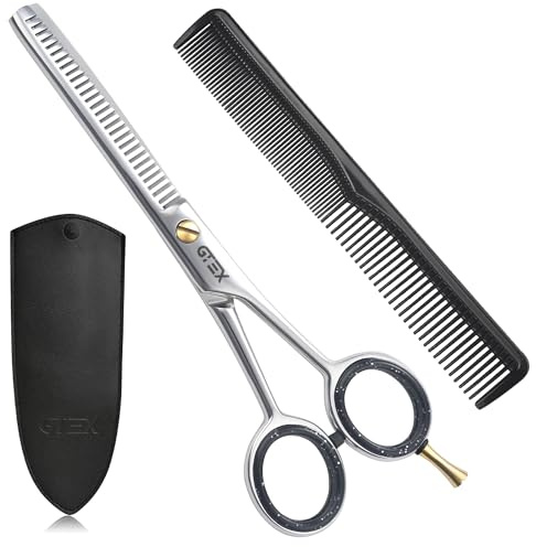 GTEX Effilierschere Friseur - Professionelles Ausdünnschere Haare - 6,5 Zoll Haarschneideschere - Hair Thinning Scissors - Haarschere für Männer, Erwachsene, Frauen