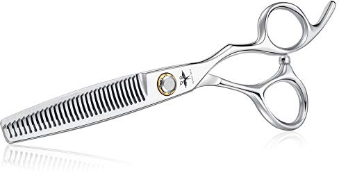 PURPLEBIRD Haarschere Friseurschere 6 Inch Effilierschere Scharfe Haarschneideschere Japanischer Edelstahl 440C für Damen und Herren Haarschere mit kugelgelagertem Spannsystem