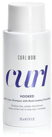 Color Wow Lockenshampoo Hooked Shampoo Lockiges Haar, Curl Wow Anti-Frizz Locken Pflege für schwungvoll definierte Locken, Tiefenreinigungs-Shampoo für Traumlocken, 295 ml