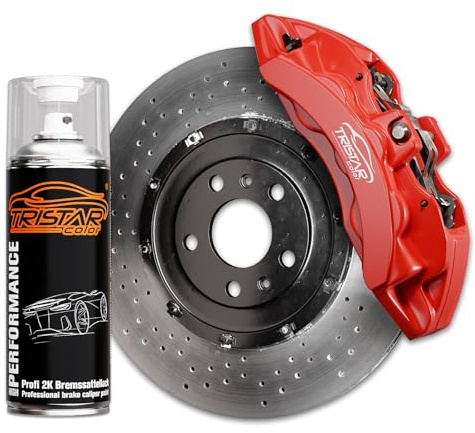 2K Bremssattellack Spraydose 400 ml Performance Red | Sprühdose, Spritzlack, Sprühlack, schnell trocknend, temperaturbeständig bis 450°C, benzinresistent, Made in Germany