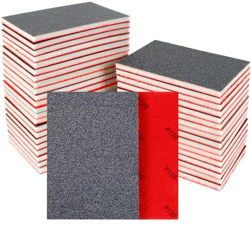 24 Stück Schleifschwämme Set, 80-3000 Körnung Nass-Trocken-Schleifpapier, Flexibler Schleifschwamm Holz, Professional Schleifpads für Metall, Holz, Farbe, Spachtelmasse, Autokarosseriereparatur
