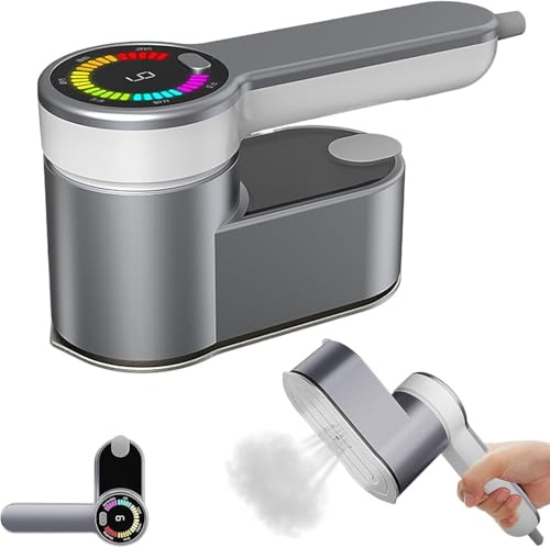 Reise Dampfglätter Reisebügeleisen, 1200W Tragbarer Reise Bügeln mit 120 ml Wassertank, Handheld Dampfbügeleisen für Kleidung 2-in-1 Handheld, Mini Portable Dampfbügeleisen 5 Dampfstufen für Zuhause