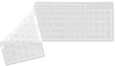 iplusmile Kb216 Tastaturabdeckung Transparent Silikon | Ultradünn, Passgenaues 1:1 Design, Wasser- Und Staubdicht, Hitze- Und Kältebeständig, Us-Layout