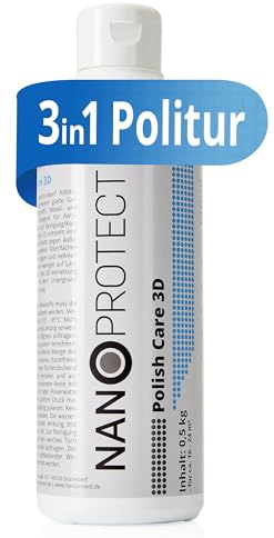 Nanoprotect Polish Care 3D | 500g für 16-24m² | Hochglanz Nanopolitur und Nanobeschichtung | Ideal zur Autopflege und Reinigung | Politur für Auto und Motorrad