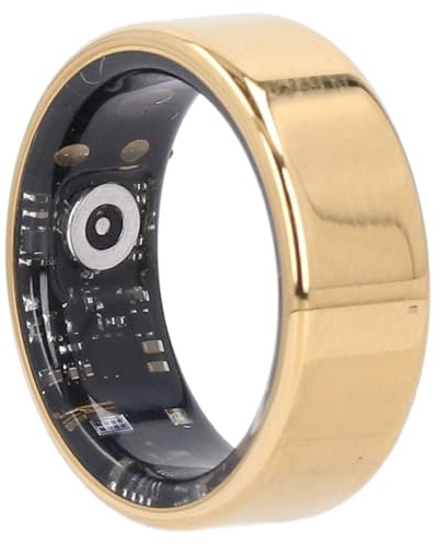 Vikye Smart-Ring-Gesundheits-Tracker, Schlaf-Tracking, Tragbare Gesundheitsringe, Gesundheits-Fitness-Tracker-Ringe für Frauen und Männer, mit Mehreren Sportmodi (Gold)
