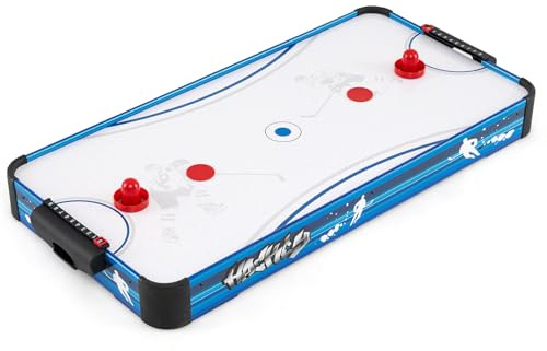 GOPLUS Airhockey Tisch, Air Hockey Spieltisch mit leistungsstarkem 12V Lüfter, 2 Pucks, 2 Schläger, 2 Zählwerke, Lufthockeytisch für Erwachsene und Kinder, Spielzimmer, Wohnzimmer, Büro
