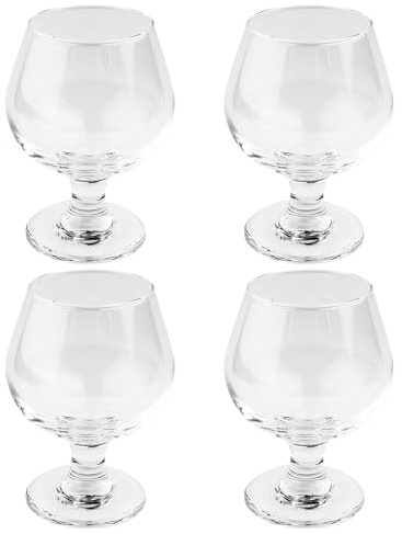 Ideen mit Herz 4 kleine Cognac-Gläser | Cognacschwenker-Set | 200 ml je Glas | 11,8cm hoch | Glas: Ø 8,5cm | Öffnung: Ø 5,7cm | 4 Stück
