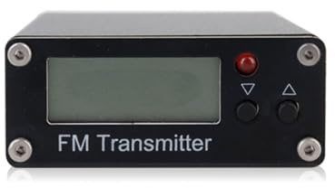 Jectse Digitales FM-Sendermodul, 2000 M 500 MW FM-Stereosender, 3,5-mm-Anschluss, USB-C-Anschluss, für Kleine -Radiosender, Telefon, PC, MP3 (Black)