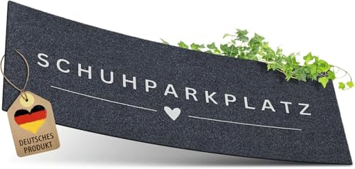 ElbFuchs Schuhparkplatz Fußmatte 75x30cm Grau I Waschbare & Rutschfeste Indoor-Schuhmatte & Abtropfmatte I Ideal als Schuhunterlage & Schuhablage I Schmutzfangmatte für Flur & Eingang