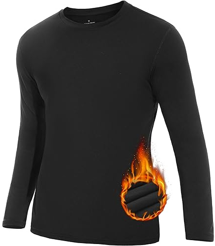 SIMIYA Herren Thermounterwäsche Oberteil Langarm Thermoshirt mit Innenfleece
