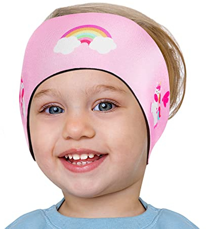 HeySplash Kinder Schwimmstirnband, Elastisches Neopren Ohrenschutz | Hoch elastisches Neopren Stirnband mit Klettverschluss, hält Wasser draußen und sichert Ohrstöpsel beim Schwimmen und Baden