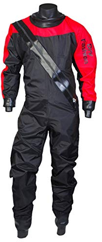 Dry Fashion Unisex Trockenanzug Sailing Standard Nylon, Farbe:schwarz/rot, Größe:M