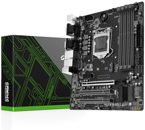 SHANGZHAOYUAN H97M PRO LGA 1150 Mainboard Kompatibel mit Intel Core 4th/5th Gen i3 i5 i7 /Pentium/Xeon (Micro ATX, 4*DDR3 Non-ECC, SATA3.0, USB3.0, NVME M.2, PCIE 3.0) PC Gaming Motherboard