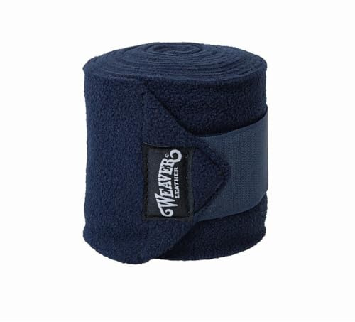 Weaver Leather Uni – Erwachsene Polo-Beinbandagen, 4 Stück, Marineblau Pferdebeinbandagen, 4-Pack, 4-1/2" W x 9' L