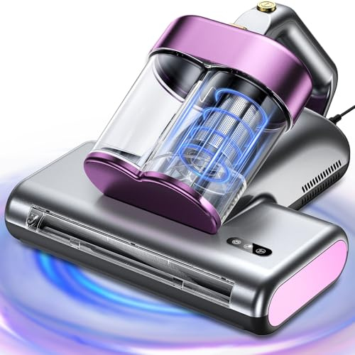 RWSRW Milbensauger für Matratzen Milbensauger mit UV-Licht Absaugung 500W 16KPA Milbenstaubsauger mit Ultraschall Matratzensauger Entfernt 99,9% Bakterien Allergene und Staub-Milben