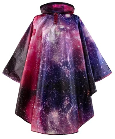 Baagl Regenponcho für Kinder – Wasserdichtes Regencape mit Kapuze & reflektierenden Elementen – Regenmantel für Mädchen – Ideal auch für Fahrrad & Outdoor