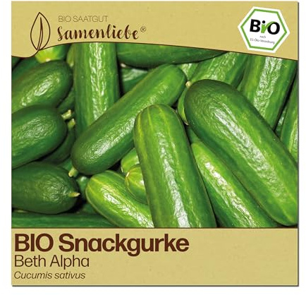 Samenliebe BIO Gurken Samen | Snackgurke Beth Alpha - mini & glatt - samenfestes BIO Saatgut