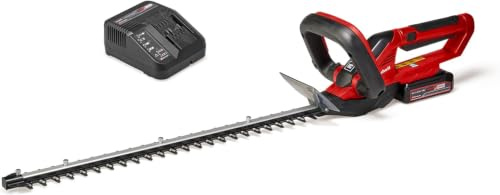 Einhell Akku-Heckenschere GC-CH 1855/1 Li Kit | PXC | 18 V | 55 cm Schnittlänge | 18 mm Zahnabstand | drehbarer Handgriff | Schnittgutsammler | 2,5 Ah Akku & Ladegerät