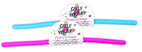 Powerschnur Glitzer, 30 cm lang, in 6 Farben, 1 Stück, Stretchschnur