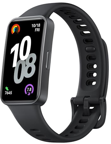 HUAWEI Band 10 Smartwatch, KI-gestütztes Fitness-Tracking mit Schlafanalyse, Durchschnittliche Herzfrequenzvariabilität (HRV) im Schlaf, Bis zu 14 Tage Akkulaufzeit, für iOS & Android, Schwarz