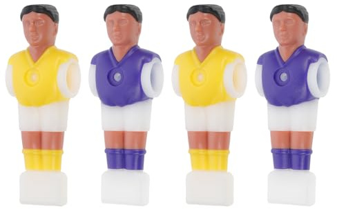 Tomaibaby 4Pcs Stange Tischfußball Fußball Tischfußball Männer Mini Fußballspiele Puppenspieler Ersatzteile Figur Spielzeug für DIY Handwerk Wohnkultur (Rot Blau)