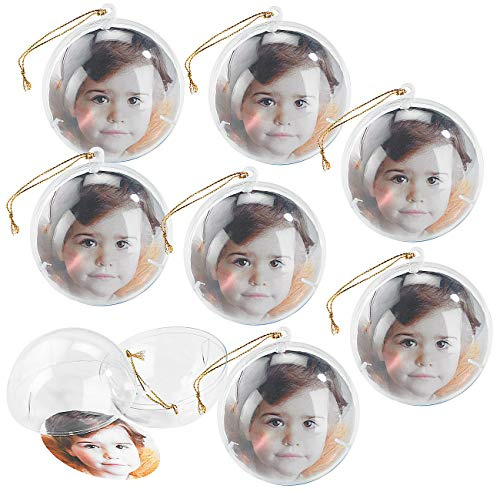 Your Design Weihnachtskugel mit Foto: 8er-Set transparente Weihnachtsbaum-Kugel für Ihre Fotos (Weihnachtskugeln, Kugeln, Schmuck)