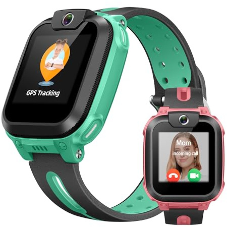 imoo Z1 smartwatch für Kinder, Kinder smartwatch und SIM-Karten-Unterstützung, SOS Notruf, Klassenmodus, IPX8 wasserdicht, 1,3 Zoll, Frontkamera 2 MP, Grün