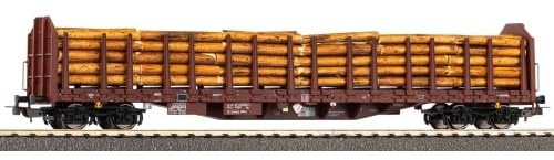 Piko 24610 H0-Stammholztranportwagen Roos-t642 mit Echtholzladung, RSBG, Ep.VI