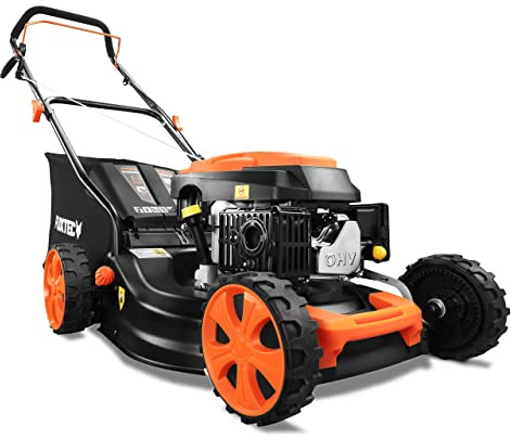 FUXTEC 3in1 Benzin Rasenmäher FX-RM4646ECO • 3,5PS 2,6kW 4-Takt Motor 146ccm • 46cm Schnittbreite 7 Stufen 25–75mm • 50L Fangkorb • Mulchfunktion & Heckauswurf • Leichtgewicht 27kg