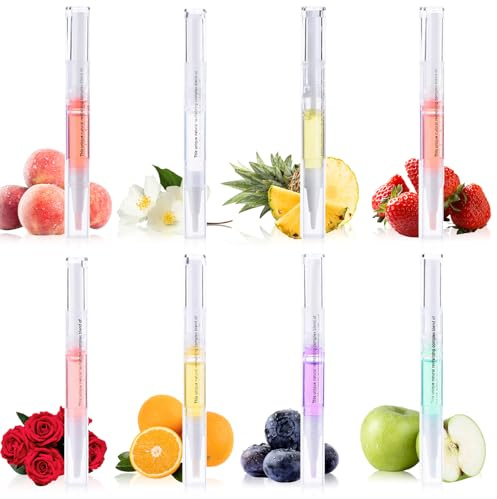 Soodyoow Nagelöl Stift 8 Stück, Cuticle Oil Pen, Nagelhaut-Öl-Stift, Nagelpflegestift, Feuchtigkeitspflege und Nagelhautweichmacher für Nagellack & Reparatur für Trockene & Rissige Nägel