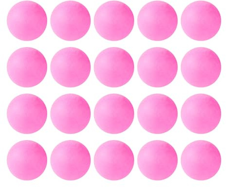YSJCHEBS 20 Stück Rosa Tischtennisbälle, 40 Mm Kunststoff-Tischtennisbälle, Einfarbige Tischtennisbälle, Kein Logo-Tischtennisbälle, Tischtennis-Training, Anfänger-Trainingsbälle