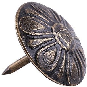 Hilitand 100pc Vintage Polsternägel Bronze Metall Tag Möbel Sofa Schuh Tür dekorative Tack Stud Stud Hardware Stifte und Reißnägel (Grüne Bronze 10 * 14mm)