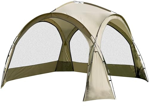 Pavillon Zelt, 3,5m x 3,5m inkl. Seitenwänden, Shelter als Sonnenschutz oder Regenschutz für Camping, Festival, Garten, Events oder Überdachung, Partyzelt