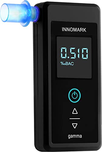 Innomark Gamma Alkotester - Digitaler Alkohol-/Promilletester - polizeigenauer Alkoholtester - einfache Bedienung