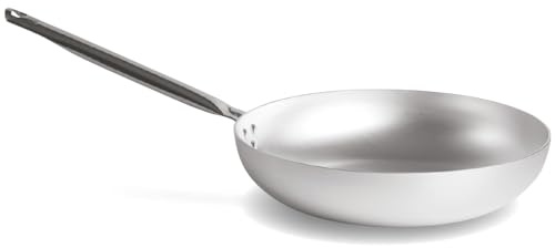 PARDINI - Aluminium-Pfanne für Gasherd, 24 cm hoch, 6,5 cm hoch, 3 mm dick, ideal zum Kochen, Profi-Linie.