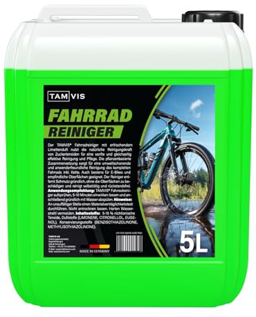5 Liter TAMVIS® Fahrradreiniger - Sanfte Reinigung mit Zuckertensiden, umweltschonend, effektiver Schutz & Glanz für Ihr Fahrrad