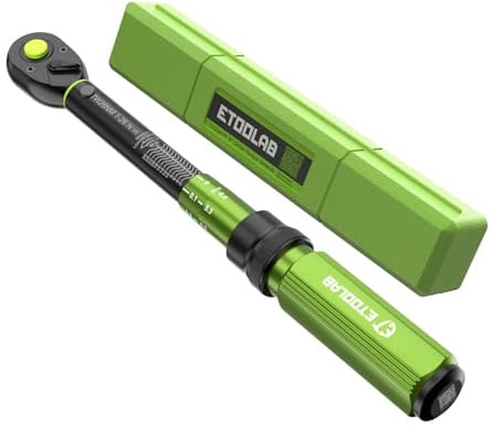 ETOOLAB 3/8" Drehmomentschlüssel, 5-70 N·m/5-49.2 lbf·ft, ±3% Fehlergenauigkeit, 72 Zähne Professioneller Drehmomentschlüssel für Autol/Fahrrad/Motorrad
