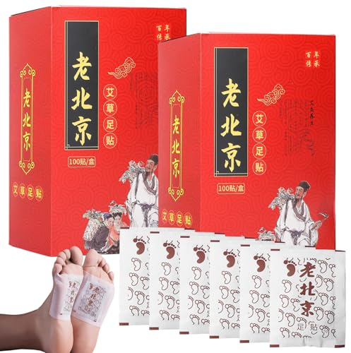 GBKDQQ 200 Stück Entgiftungspflaster Füße, Detox Fußpflaster Entgiftung, Deep Cleansing Foot Pads, Natürliche Fußpads, Detox Pflaster Fuß zur Stressreduktion Tiefschlaf und Verbesserung des Schlafs