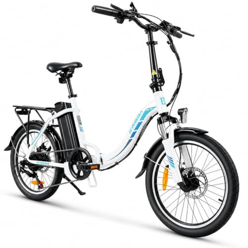 KAISDA K7 E-Bike Klapprad 20 Zoll, Tiefeinsteiger, 468 Wh, bis 75 km | 250 W Motor, 40 Nm, 36 V 13 Ah abnehmbarer Akku, 7-Gang-Schaltung, LCD-Display, LED-Licht, Gepäckträger