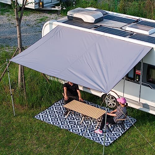 Dulepax vorzelt Wohnwagen Sonnensegel Markise mit keder，Auto Camping markisen, 3000mm Wasserdicht und UV-beständig, geeignet für SUVs, Vans und Wohnmobilen,3.5Mx2.45M