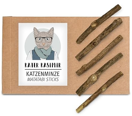Kater Kasimir Matatabi Sticks (Katzenminze Sticks) als Katzenspielzeug oder Kausticks für die Zahnpflege