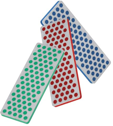 DMT Diamond Whetstone, Diamant Mini-Schleifstein 70mm Set Grob, Fein, Extrafein, Kompakter Wetzstein für Messer und Werkzeuge, Passend für SimpleSharp (2 Stück erforderlich), Made in USA, W7EFC