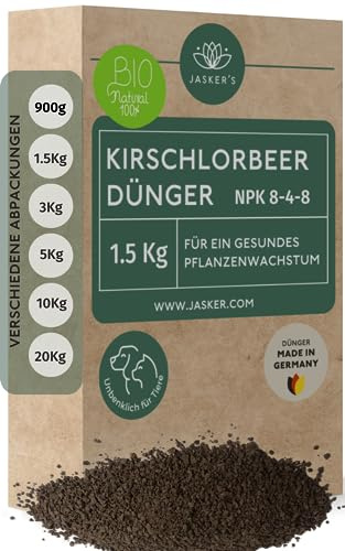 JASKERS® Kirschlorbeer Dünger 1.5 Kg | Perfekter Kirschloorbeerdünger Für Alle Lorbeer Pflanzen | Nährstoffreicher Organischer Dünger + Magnesium