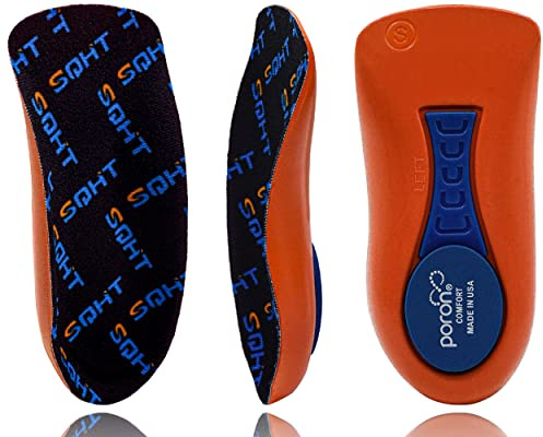 SQHT Fersenschalen für Fersenschmerzen, Ferseneinsätze für Fersensporn, Plantarfasziitis, Achillessehnenentzündung, 3/4 Schuheinlagen für Damen und Herren, Damen 39-44