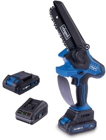 Scheppach Akku Gehölzschneider BC-PS150-X Astsäge mit 150mm Schnittlänge | Schwertlänge 6 | Schnittgeschwindigkeit 6,8m/s | Brushless | 20V-IXES-Serie | 10 Jahre Garantie | mit 2Ah Akku & Ladegerät