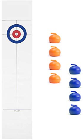 Generisch Tisch-Curling-Spiel mit 8 Pucks Stones Familien-Spiel für und Erwachsene Curling-Brettspiel Geschenk