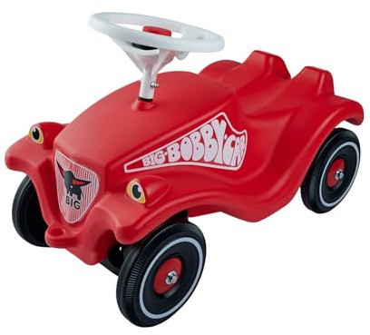 BIG-Bobby-Car Classic - Kinderfahrzeug für Jungen und Mädchen, klassisches Rutschfahrzeug belastbar bis 50 kg, für Kinder ab 1 Jahr, rot